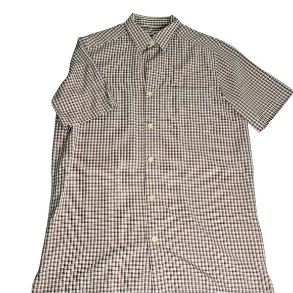 Urban Up Pipeline Men's Red Small Plaid Short Sleeve Button Down Shirt Size - Picture 1 of 9